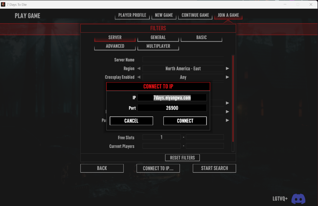Step 2: Enter IP and Port and Connect