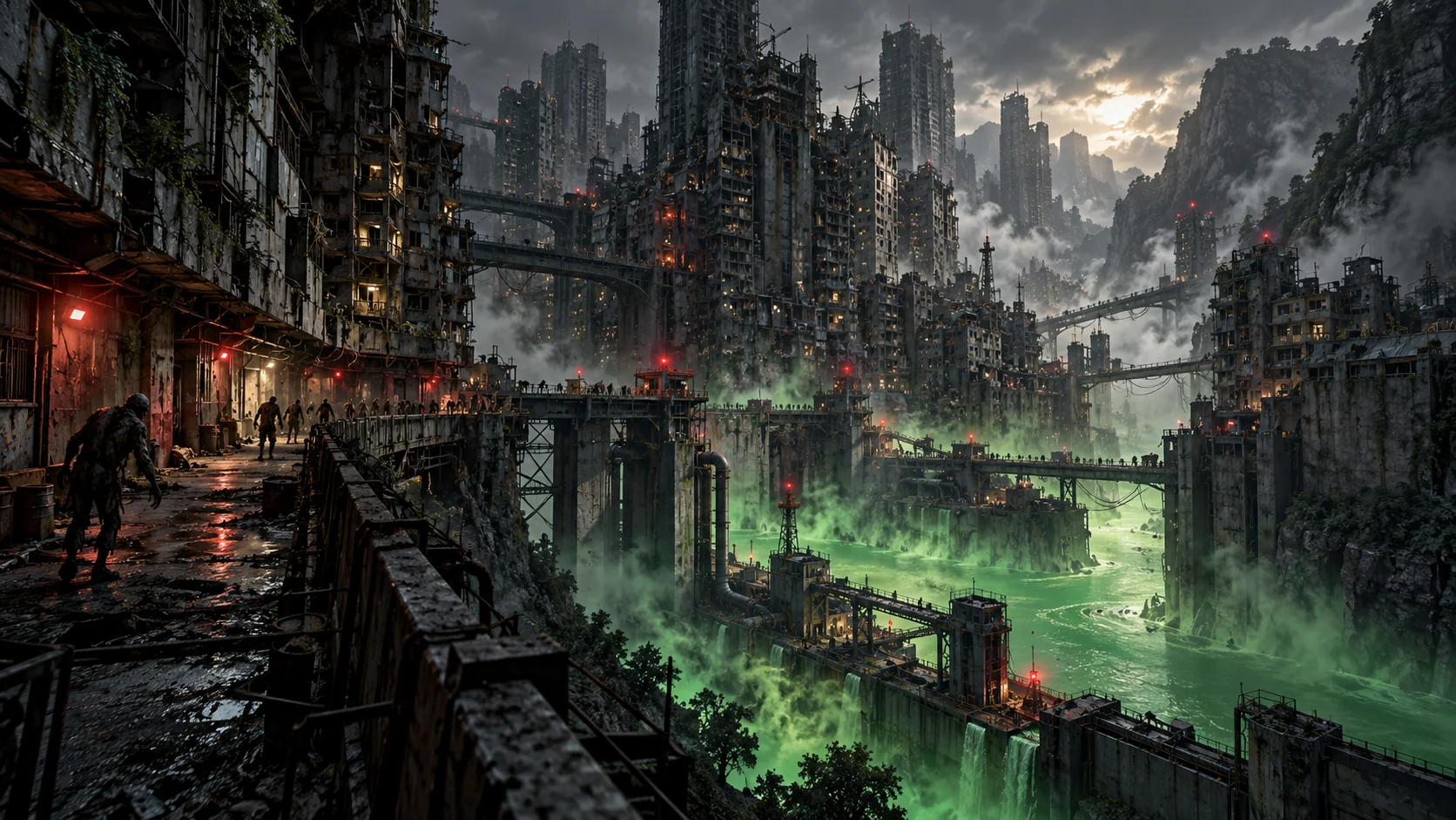 KOWLOON WASTELAND — imagined zombie apocalypse concept art
